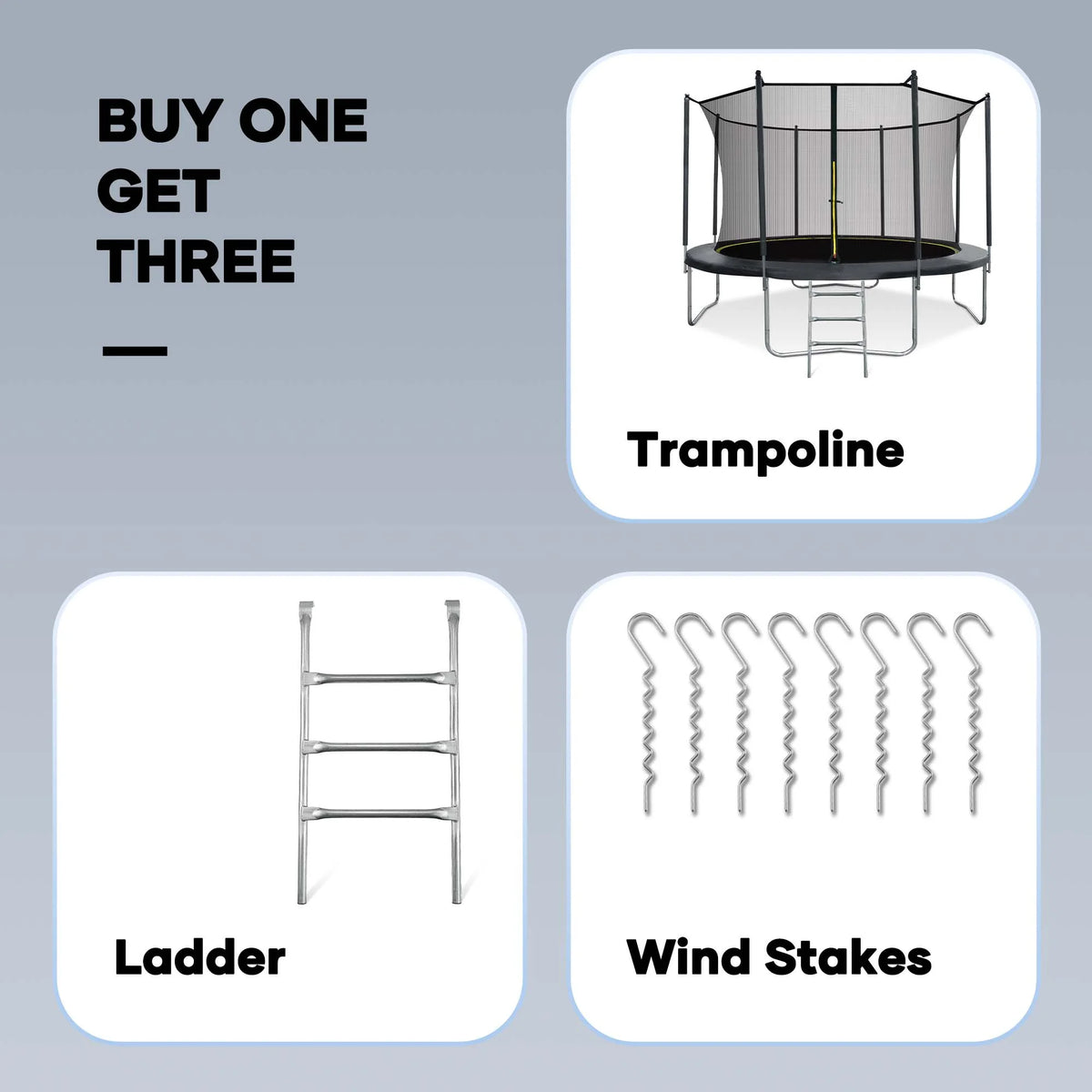 MARNUR 8FT Trampoline for Kids Trampoline with Enclosure Net, Ladder, Wind Stakes - Product image 20