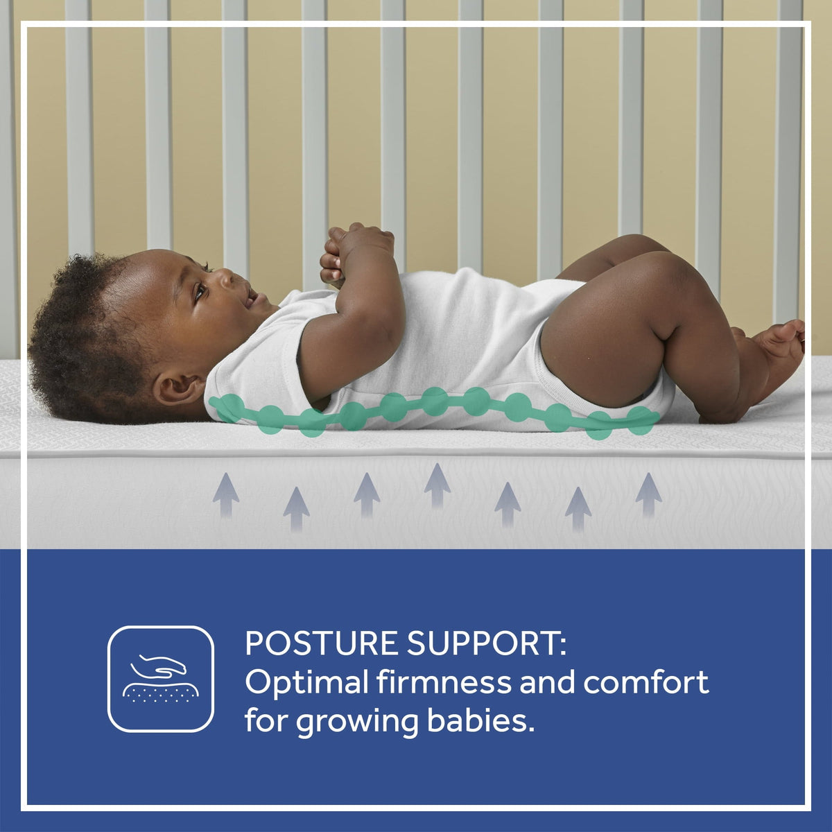 Serene Duo-Sleek Crib Mattress. 2-Stage Foam Baby Mattress. Toddler Mattress. Waterproof