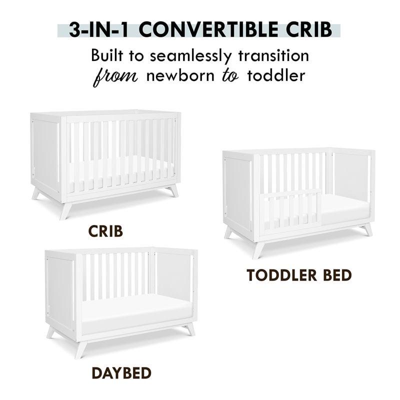 Davinci Otto Pine Wood 3 - in - 1 Convertible Crib in White - Product image 5