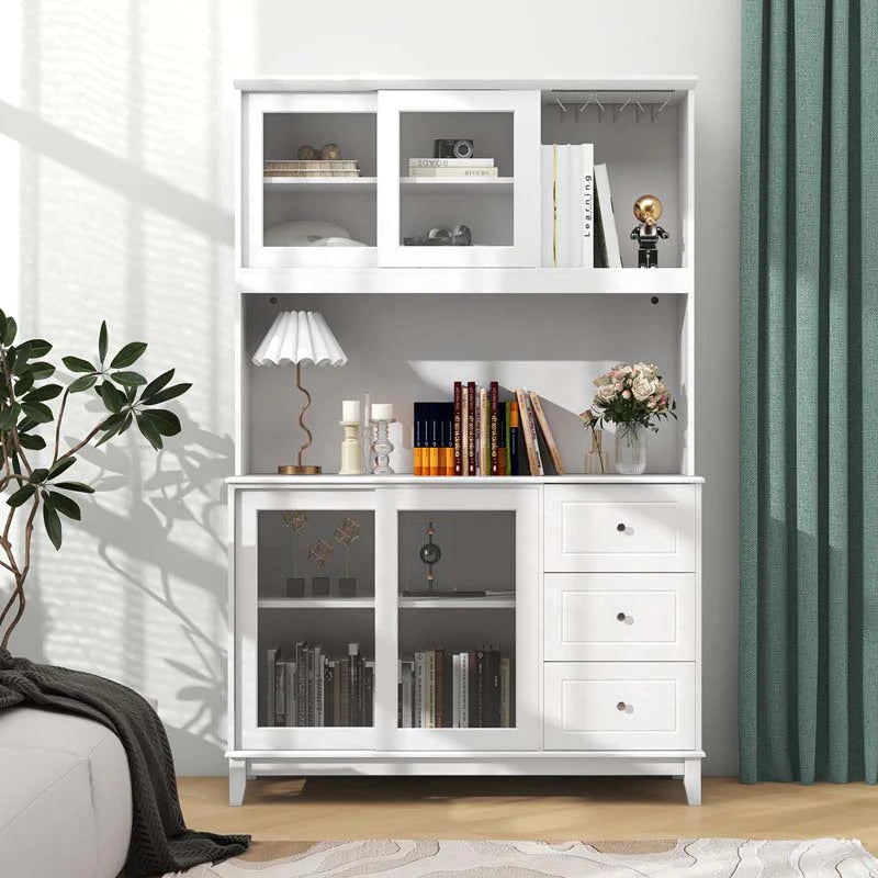 73" Kitchen Pantry Storage Cabinet with LED Lights & Power Outlet - Product image 18