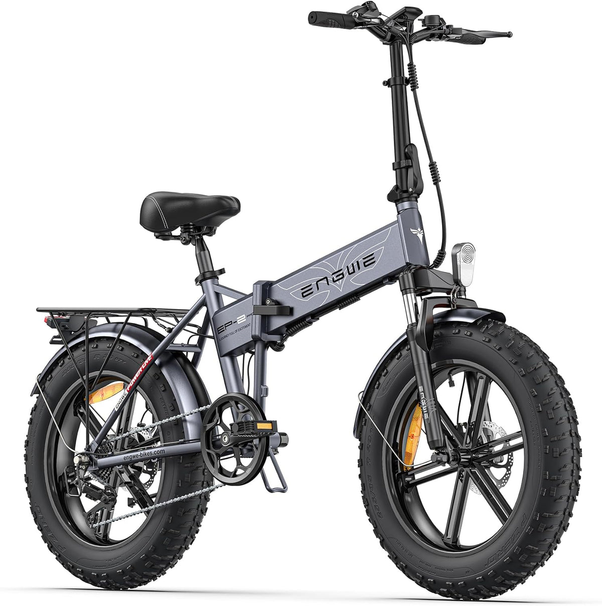 EP-2 Pro Foldable Electric Bike 20 × 4.0 Electric Fat Bike 7 Speeds with Removable 48V 13Ah Battery Range 120km Off-Road & MTB & Beach & Snow -
