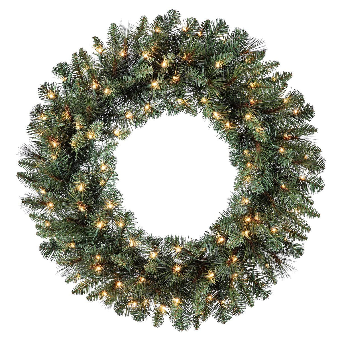 Holiday Living 30-in Pre-Lit Indoor/Outdoor Green Scottsdale Pine Artificial Christmas Wreath - Product image 1