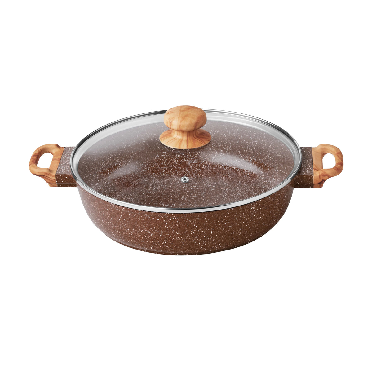 The Pioneer Woman Prairie Signature 14 - Piece Cast Aluminum Cookware Set, Brown Speckle - Product image 8