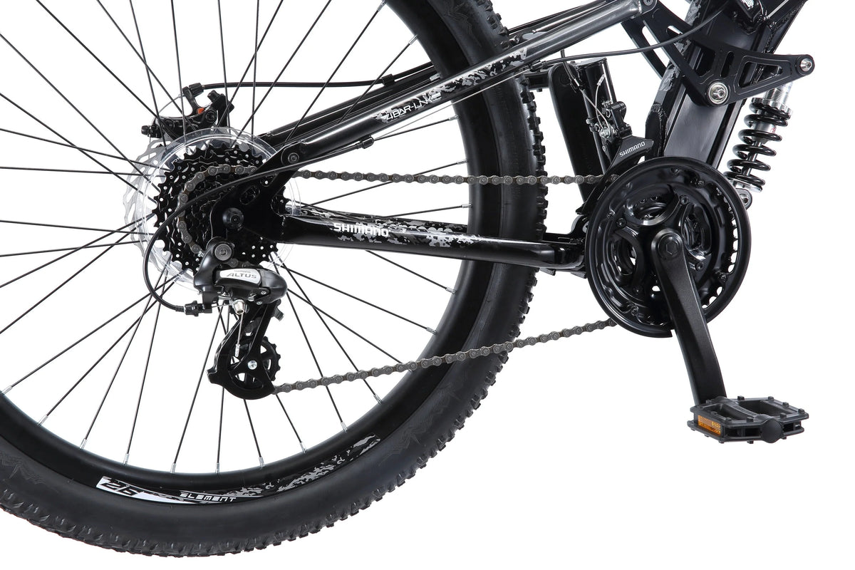 Mongoose Blackcomb Mountain Bike, 26 - Inch Wheels, 24 Speeds, Black, Men'S