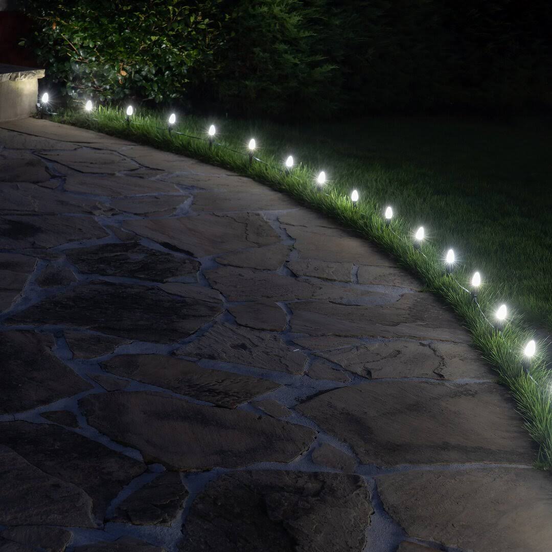 C7 Cool White OptiCore Christmas LED Pathway Lights, 25 Lights, 4.5 in - Product image 1