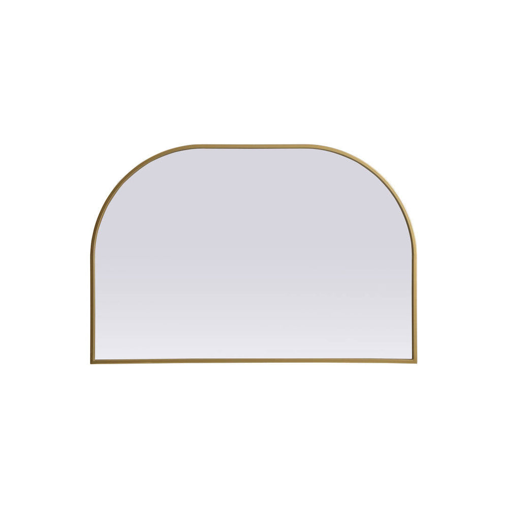 Sabine Metal Wide Arch Wall Mirror Finish: Brass, Size: 24" x 39"