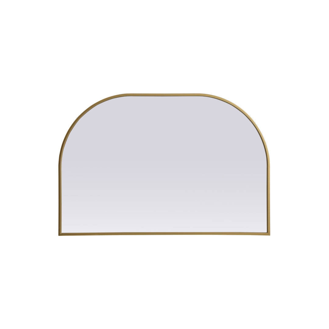Sabine Metal Wide Arch Wall Mirror Finish: Brass, Size: 24" x 39" - Product image 1