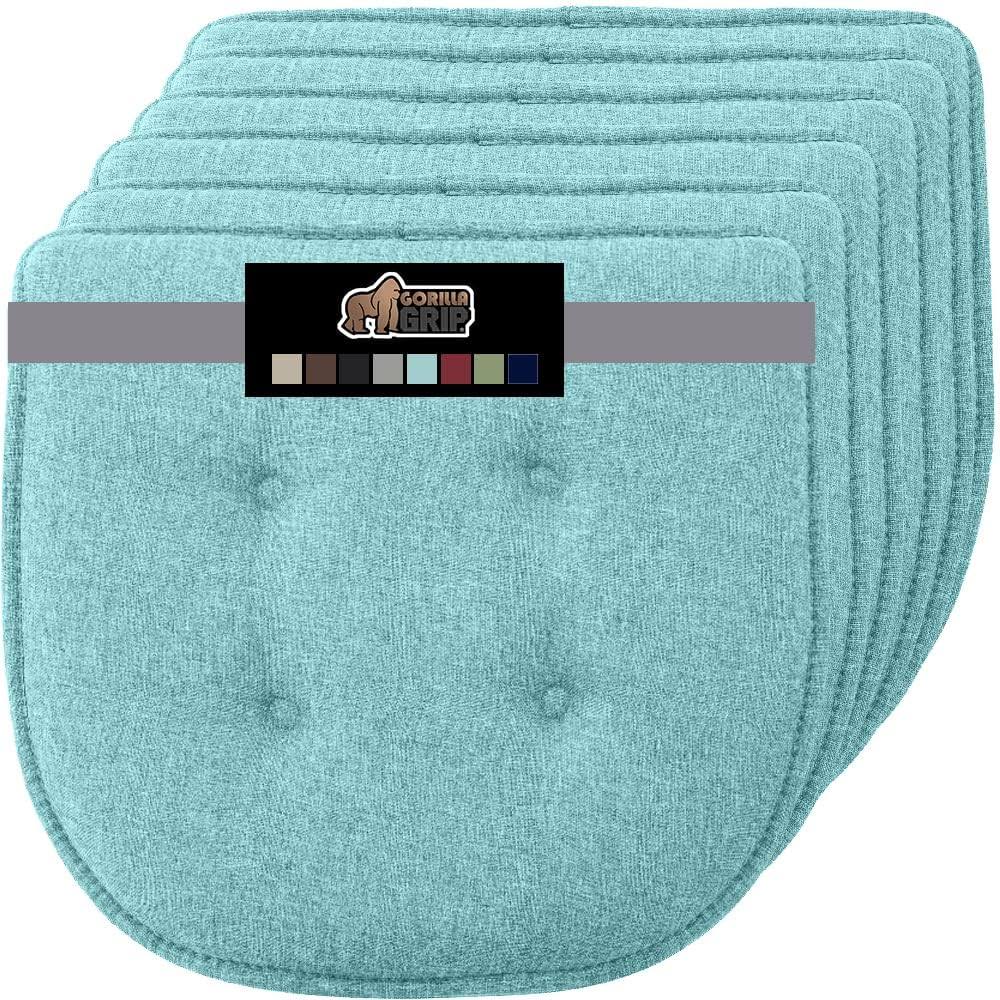 Gorilla Grip Extra Thick Tufted Chair Pad Memory Foam Cushions, Pack of 6 Comfortable Seat Cushion - Product image 1