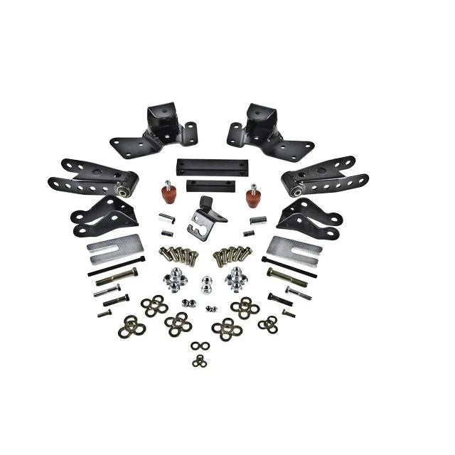 BELLTECH 6909 SHACKLE & HANGER KIT 4 in. Drop Leaf Spring Shackle & Hanger Kit (Front Hanger/Rear Shackle) 1997-2000 Chevrolet Silverado/Sierra C2500/C3500 Crew Cab 4 in. Rear Drop