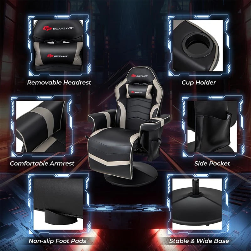 Ergonomic Gaming Recliner Chair with Massage, Retractable Footrest & Cup Holder - Product image 15