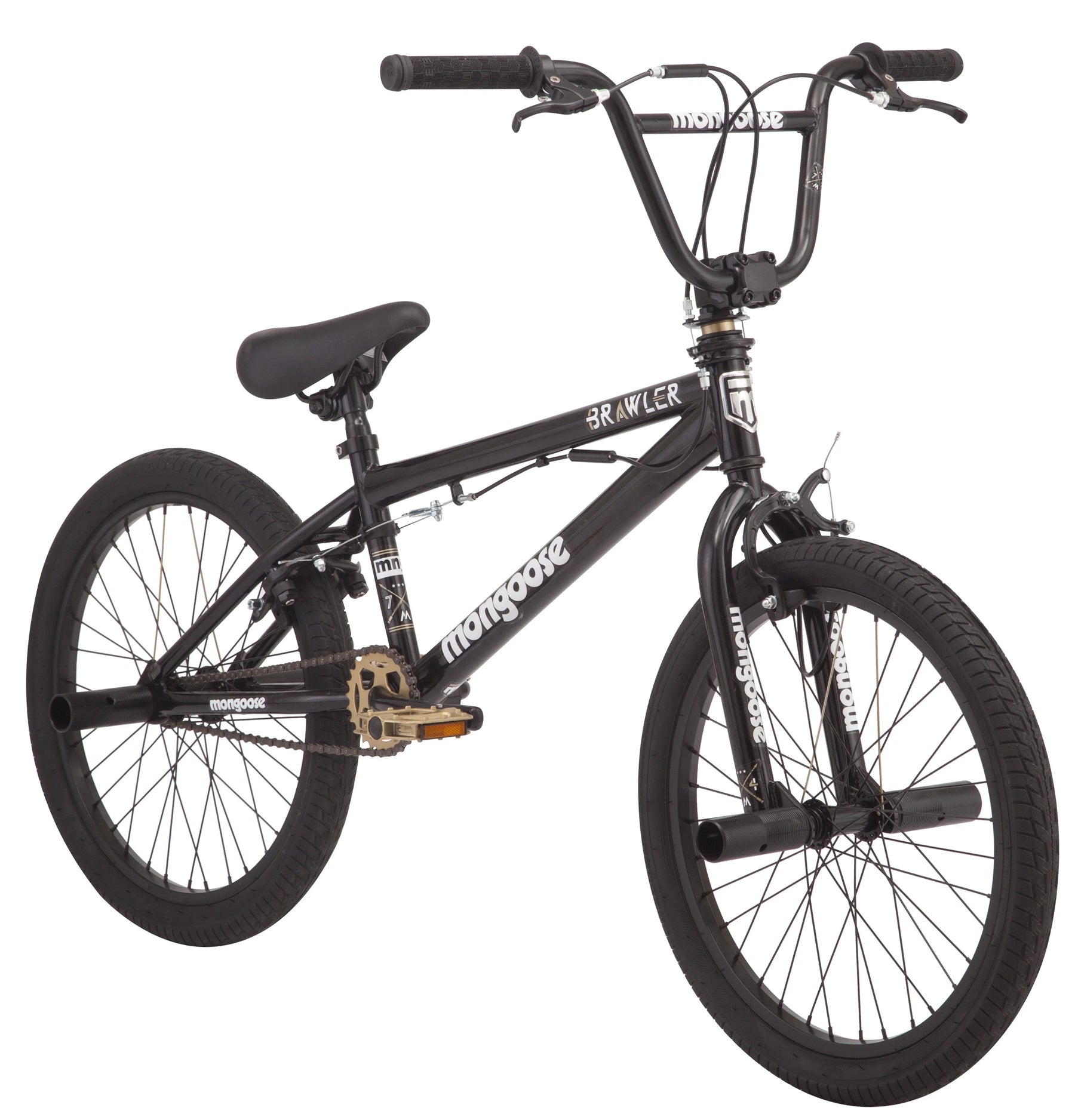 BRAWLER Boys' Freestyle BMX Bike, 20" Wheels, Black - Product image 3