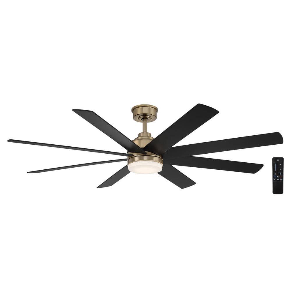 Home Decorators Collection Celene 62 in. Integrated CCT LED Indoor/Outdoor Champagne Bronze Gold Ceiling - Product image 1