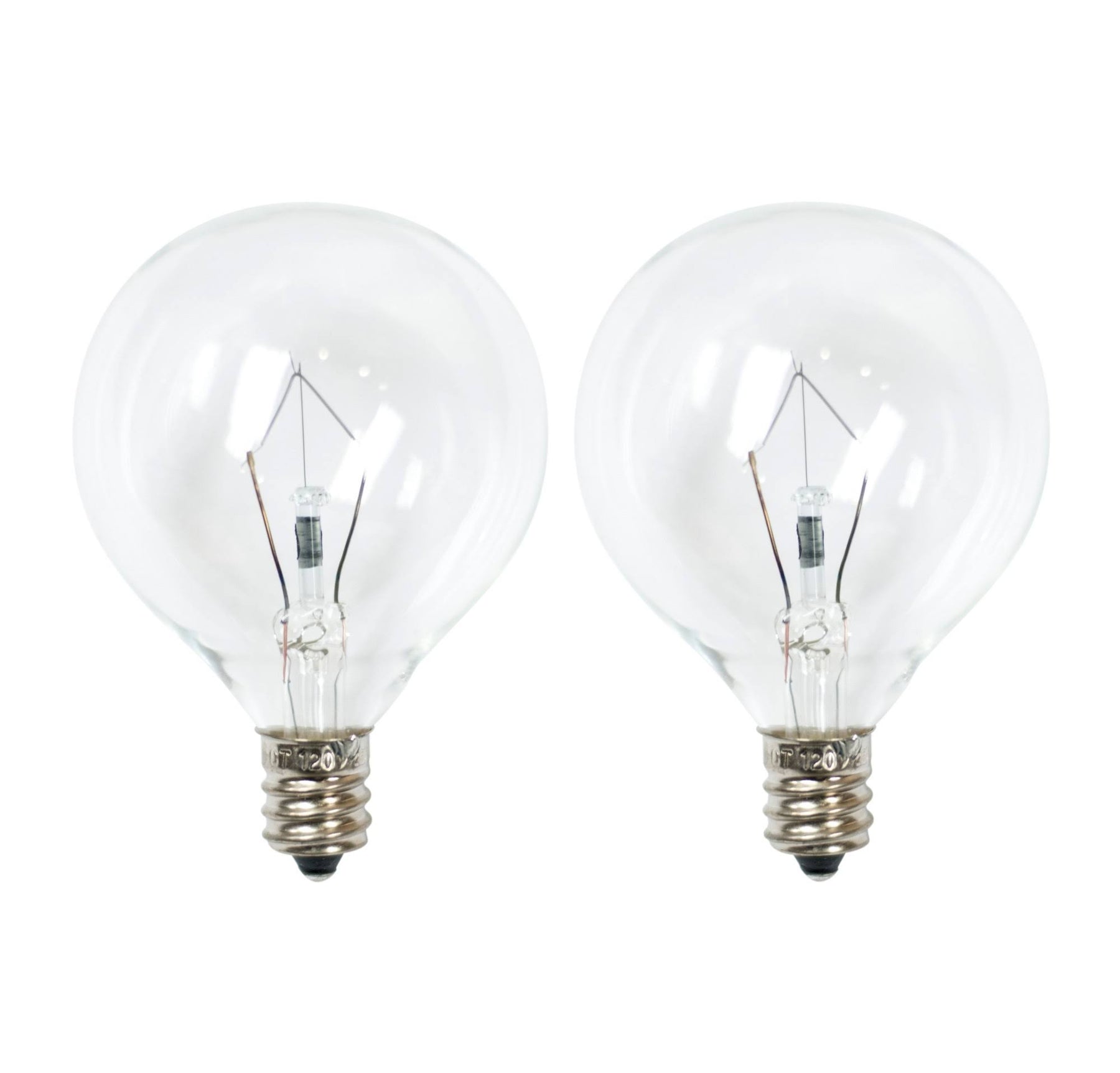 25-Watt 2pk G50 Incandescent Light Bulbs for Wax Warmers Clear - Ador