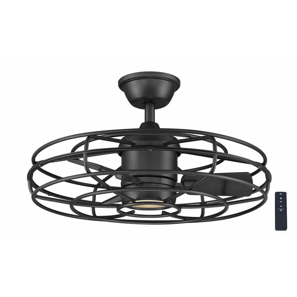 Heritage Point 25 in. Integrated LED Indoor Natural Iron Ceiling Fan with Light and Remote Control - Product image 1