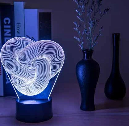 Twist Abstract LED 3D Night Light Touch Colorful Acrylic 3D Table Lamp Decoration Lighting Baby Sleeping - Product image 1