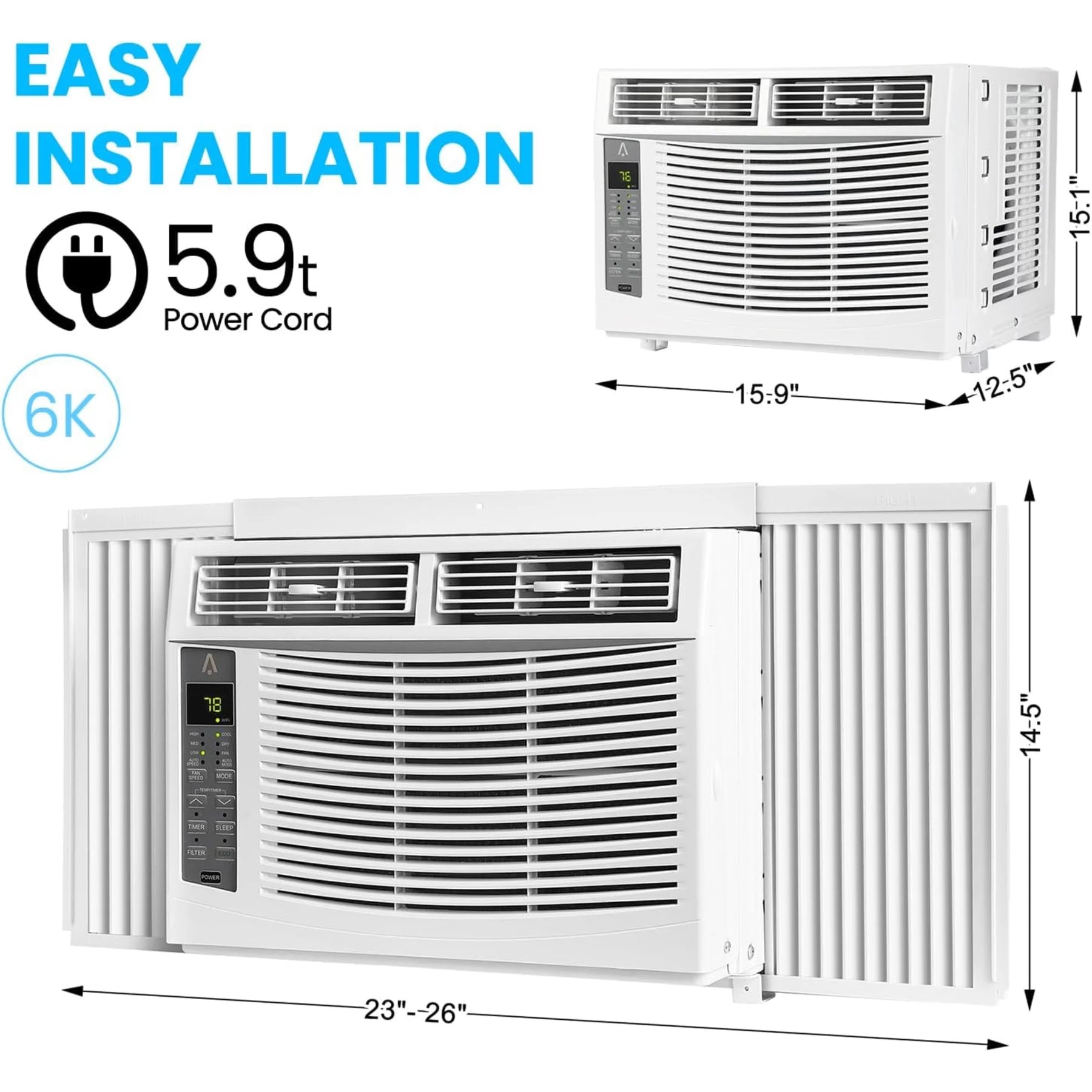 Garvee 5000 BTU Window Air Conditioner, Fast Cooling for Rooms up to 150 Sq. Ft - Product image 18