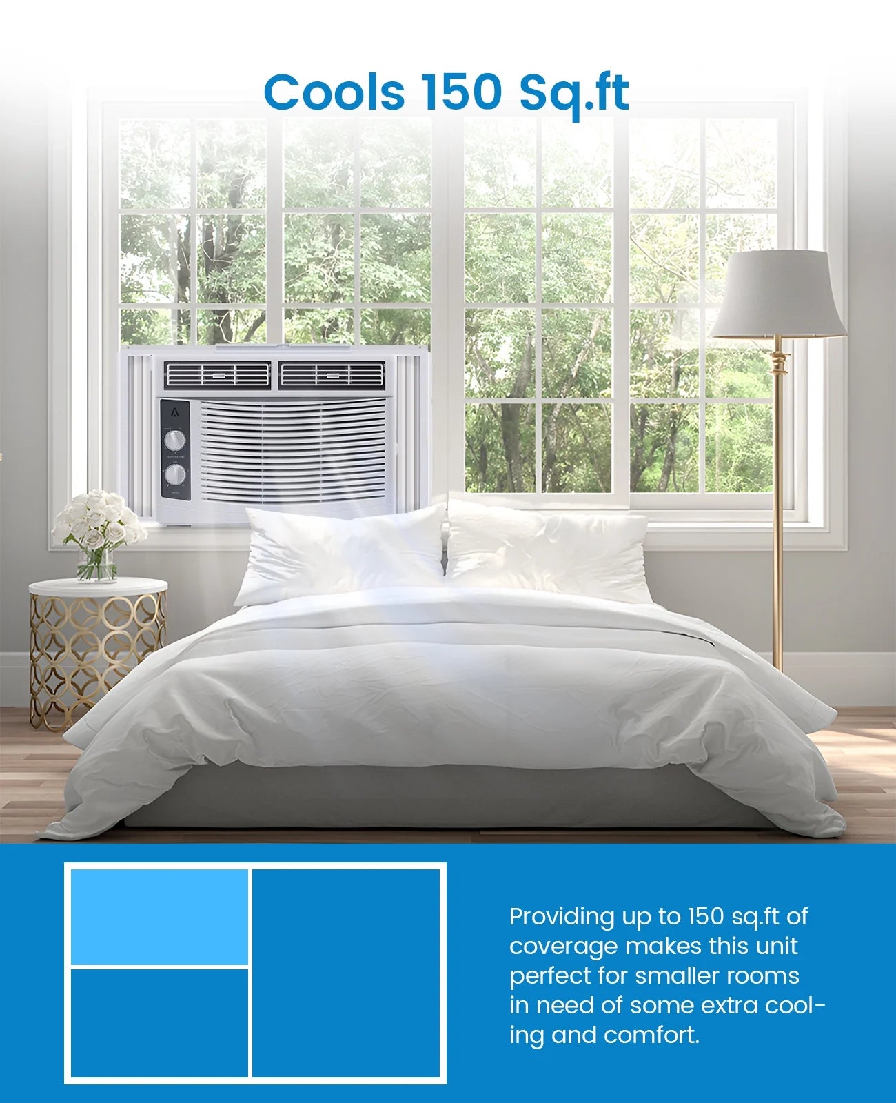 Garvee 5000 BTU Window Air Conditioner, Fast Cooling for Rooms up to 150 Sq. Ft - Product image 6