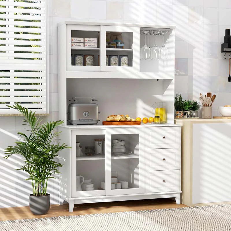 73" Kitchen Pantry Storage Cabinet with LED Lights & Power Outlet - Product image 11