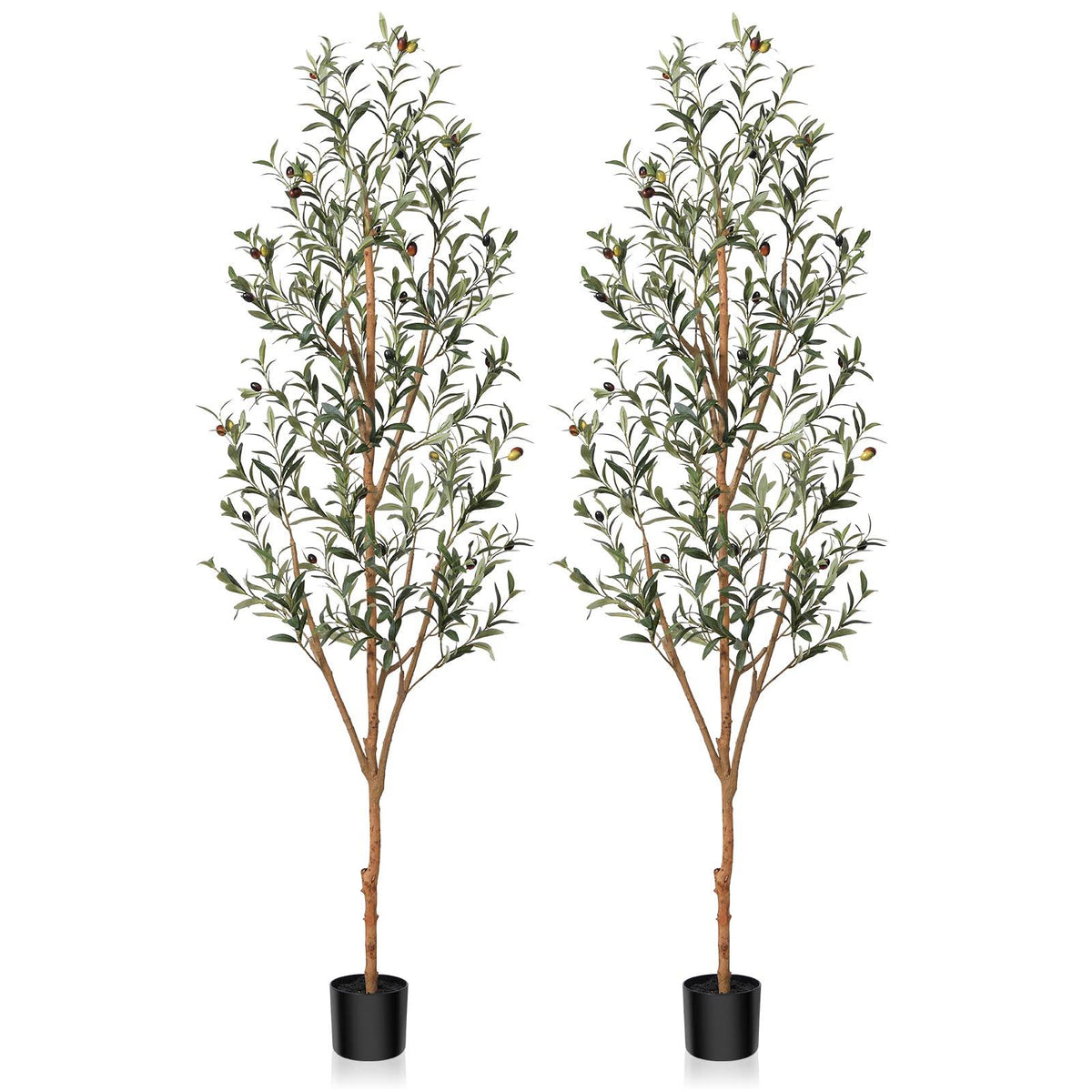 Kazeila Artificial Olive Tree 6ft Tall Faux Silk Plant for Home Office Decor Indoor Fake Potted Tree with - Product image 1