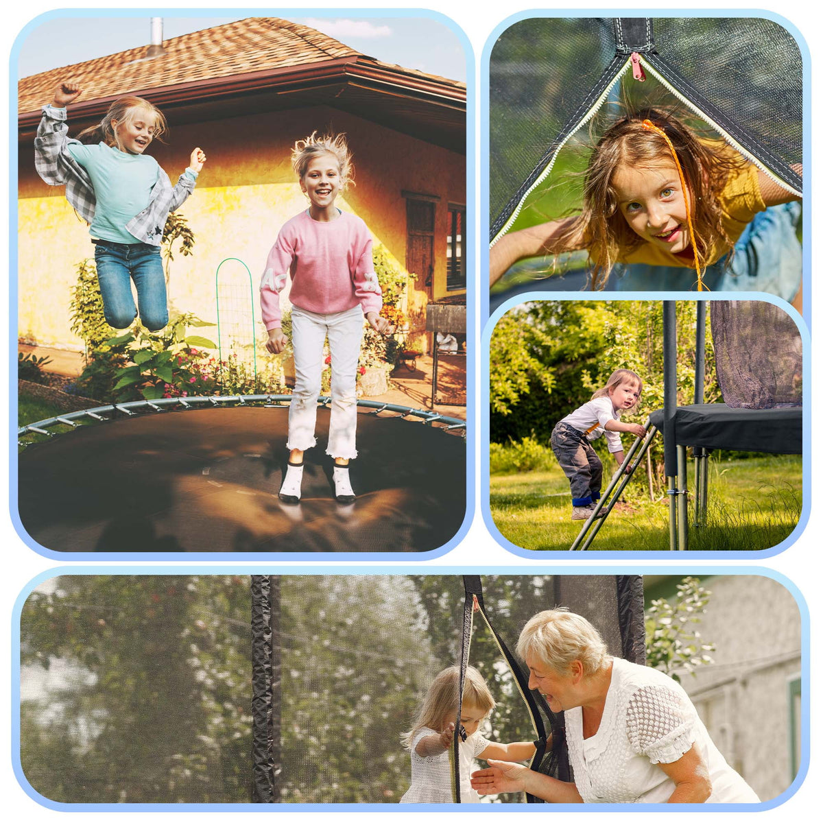 MARNUR 8FT Trampoline for Kids Trampoline with Enclosure Net, Ladder, Wind Stakes - Product image 13