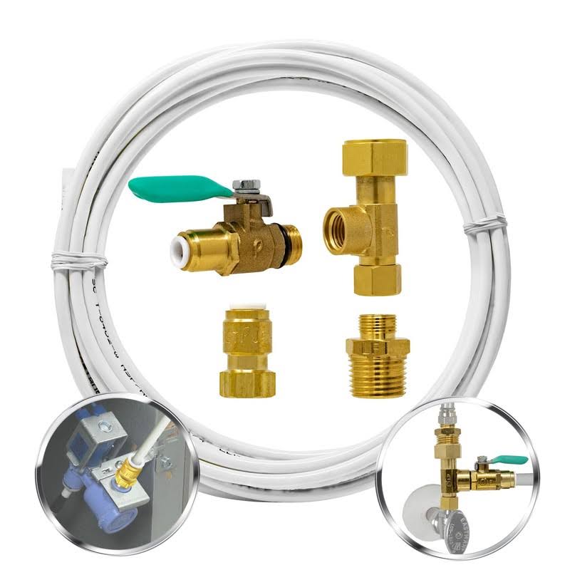 Metpure Ice Maker Fridge Installation Kit ÿ 25' Feet Tubing for Appliance Water Line with Stop Tee - Product image 1