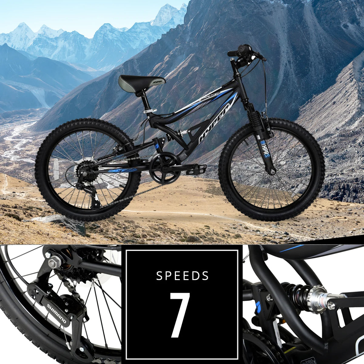 Bicycles 20" Boys Shocker Mountain Bike, Kids, Black - Product image 3