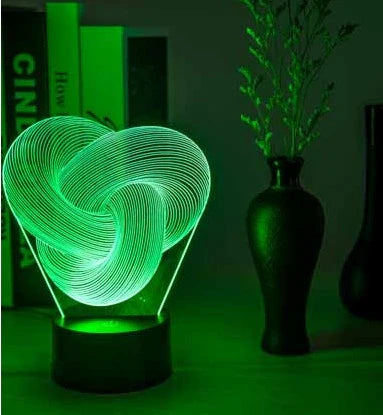 Twist Abstract LED 3D Night Light Touch Colorful Acrylic 3D Table Lamp Decoration Lighting Baby Sleeping - Product image 3