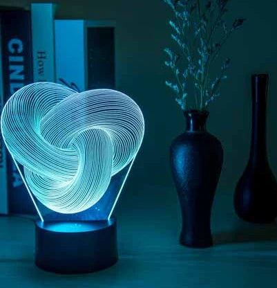 Twist Abstract LED 3D Night Light Touch Colorful Acrylic 3D Table Lamp Decoration Lighting Baby Sleeping - Product image 6