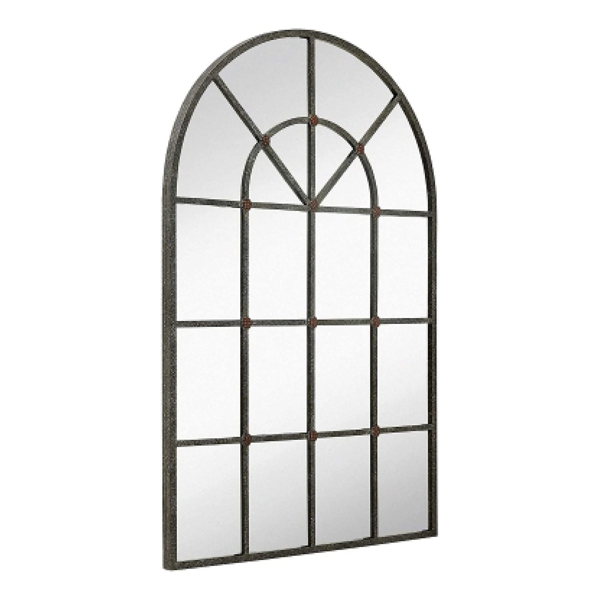 Hamilton Hills Metal Arched Window Mirror Large Wall Mirrors Decorative Piece and Arch Decor 28" x 42" - Product image 1