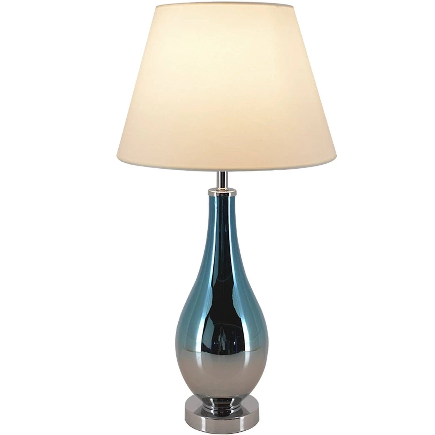 Carro Tulip 28 in. Blue Chrome Ombre Indoor Table Lamp with Shade - Product image 1