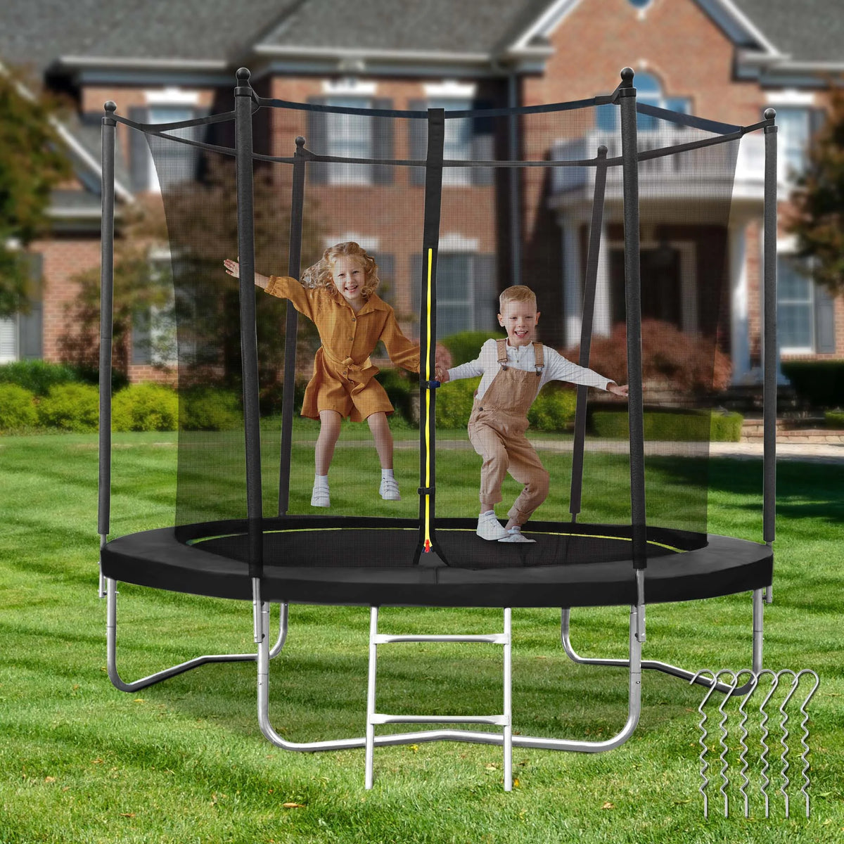 MARNUR 8FT Trampoline for Kids Trampoline with Enclosure Net, Ladder, Wind Stakes - Product image 12