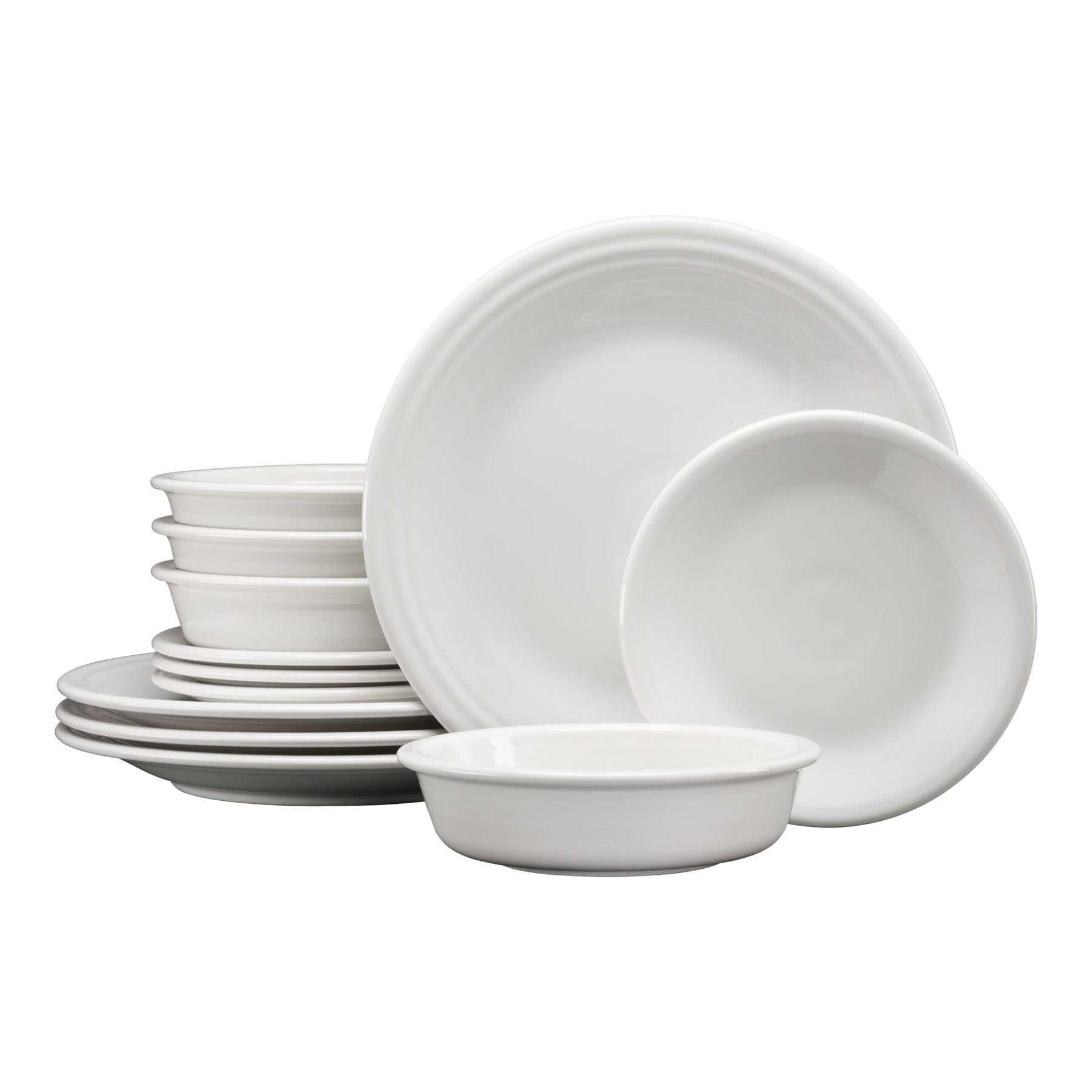 Fiesta 12-Piece Classic Dinnerware Set - White - Product image 1