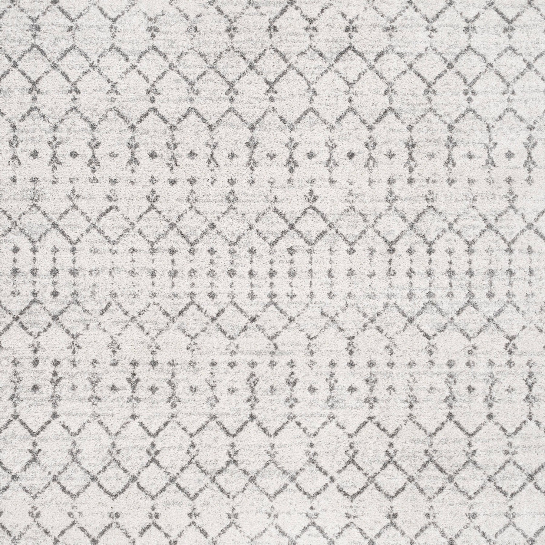 Jonathan Y Modern Hype Boho Vintage Diamond Area Rug - 5' Square - Cream/Gray - Product image 1