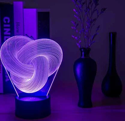 Twist Abstract LED 3D Night Light Touch Colorful Acrylic 3D Table Lamp Decoration Lighting Baby Sleeping - Product image 5