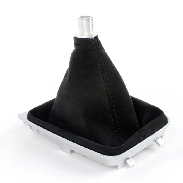 BFI VW MK5 / MK6 Manual Shift Boot - Black Leather - White Stitch
