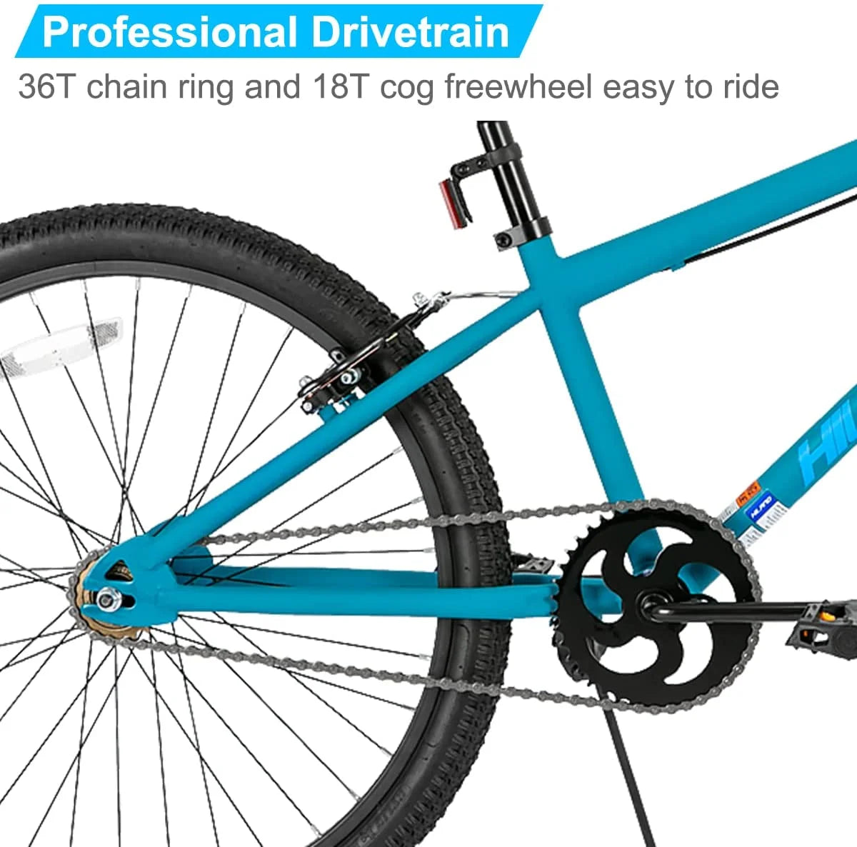 Hiland BMX BIKE 24 & 26 in, Beginner - Level to Advanced Riders with 2 Pegs for Adults, Multiple Colors - Product image 11