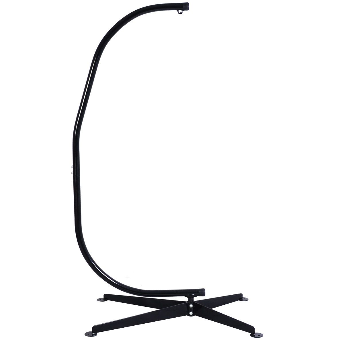 Hammock stand or hanging chair capacity 150 kg, made of high quality iron, modern and stable, 112x79x205, black -