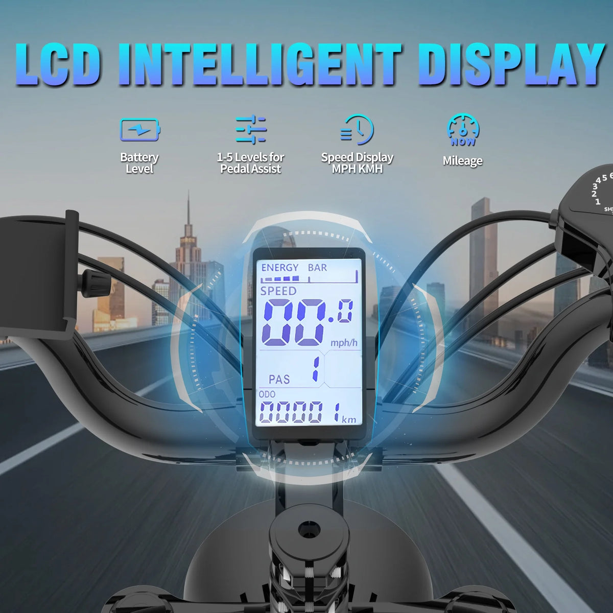 YVY 1500W Electric Bike for Adults, 33MPH 20'' Fat Tire Electric Motorcycle, 48V 20AH Removable Battery - Product image 9