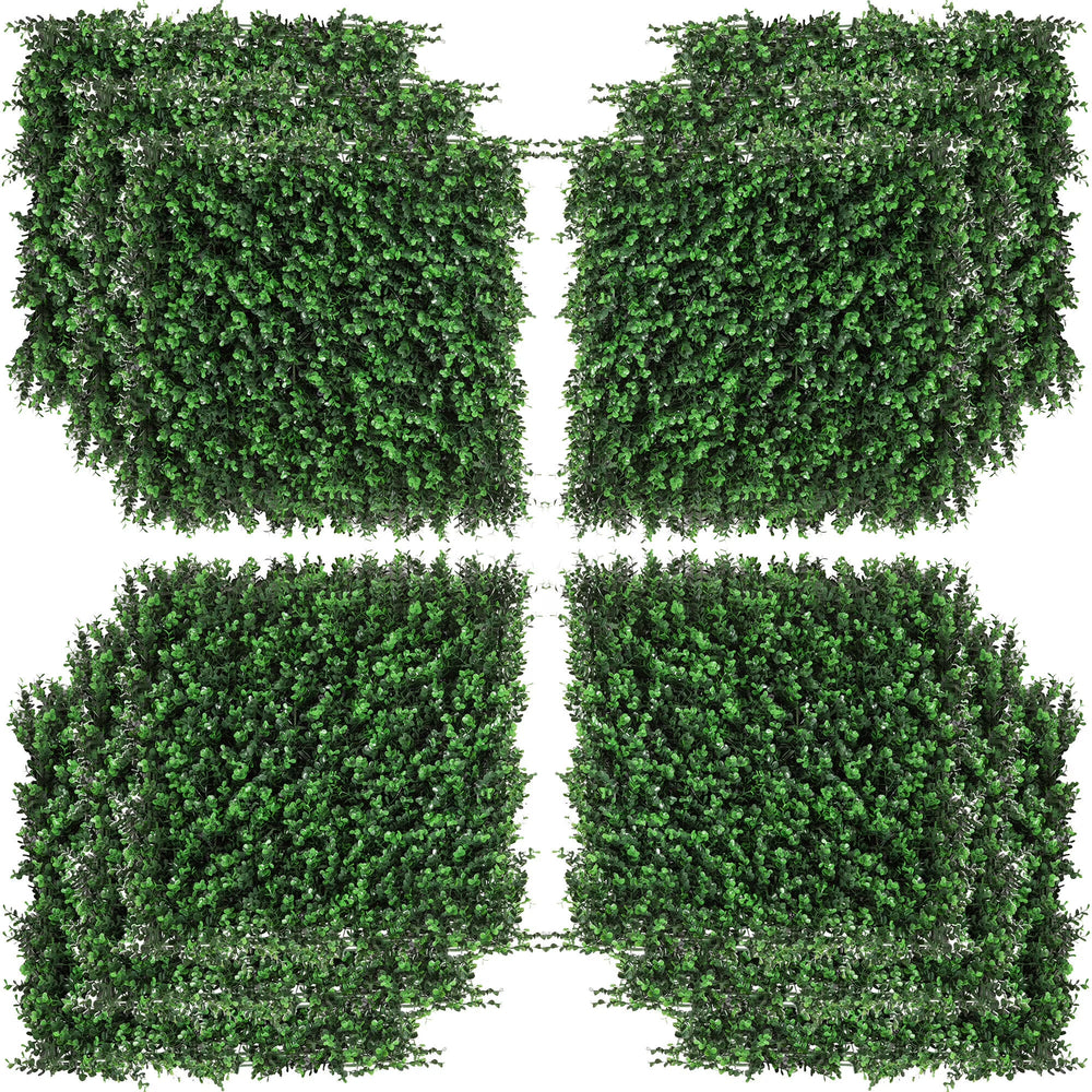 DUOSONG Outsunny Grass Wall Panels, 20" X 20" Artificial Grass Wall Decor, Greenery Backdrop Panels Wall for Outdoor, Indoor, Garden, Fence, Backyard, Fresh Green Green POLYETHYLENE Garden & Outdoor