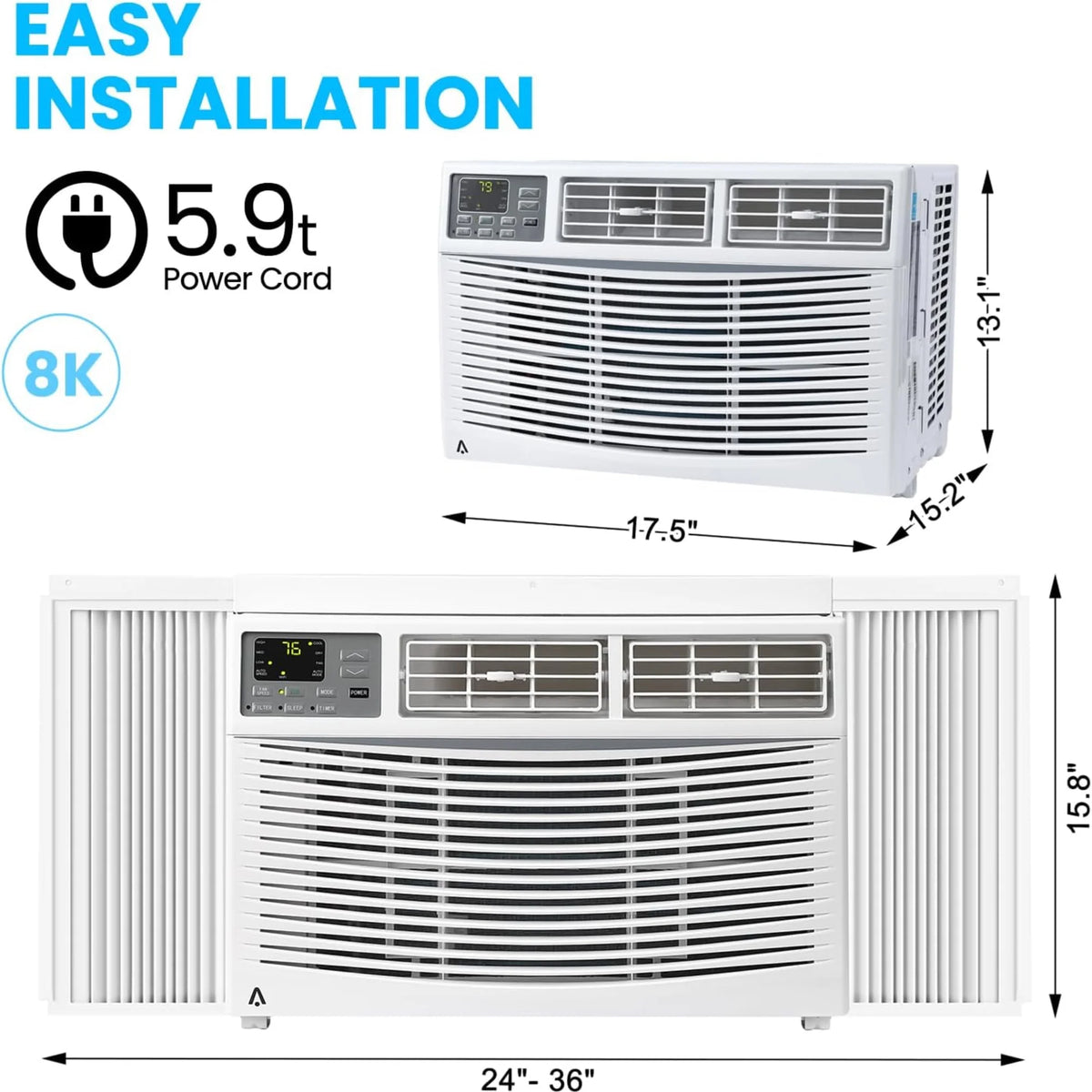 Garvee 5000 BTU Window Air Conditioner, Fast Cooling for Rooms up to 150 Sq. Ft - Product image 21