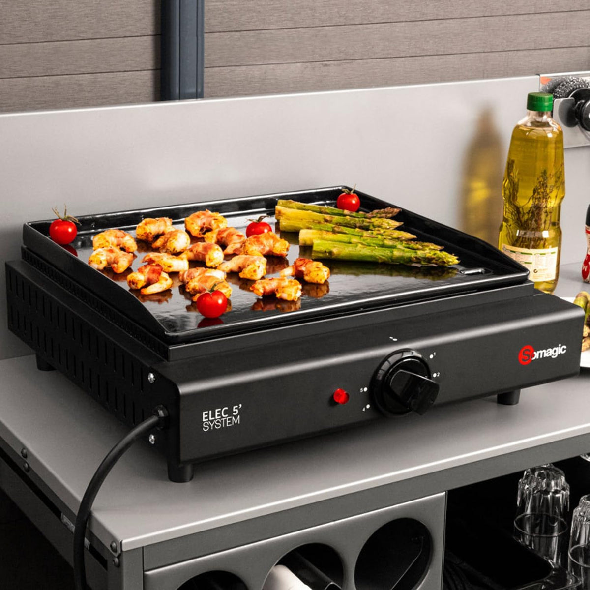 SOMAGIC Oliana Cast-Iron Electric Griddle