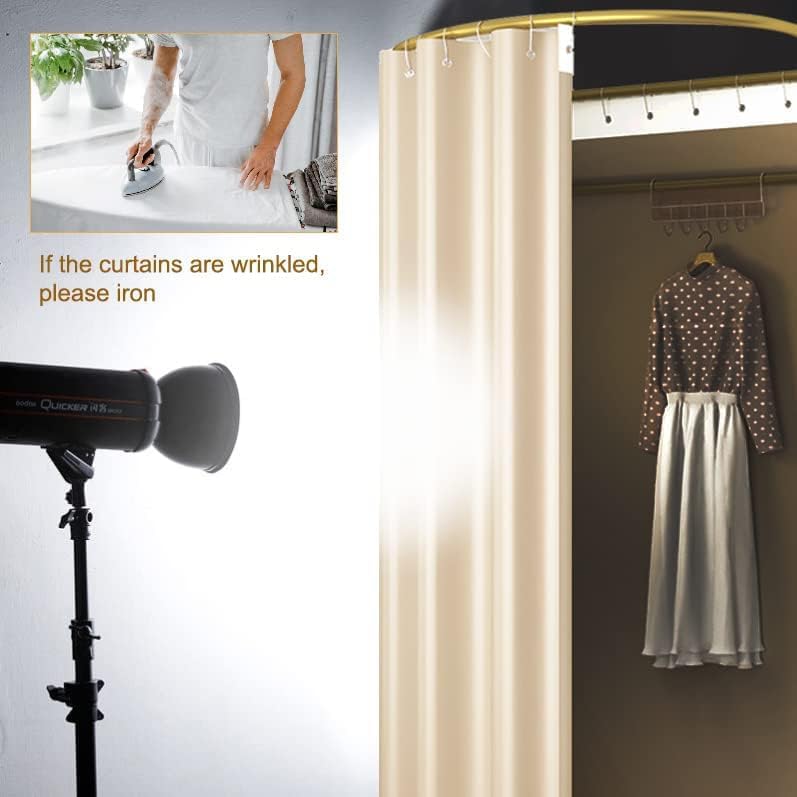 Ainbonte Portable Fitting Room, Clothing Store Fitting Room, for Shopping Mall Store and Office, Temporary Privacy Protection Locker Room Dressing (Beige)