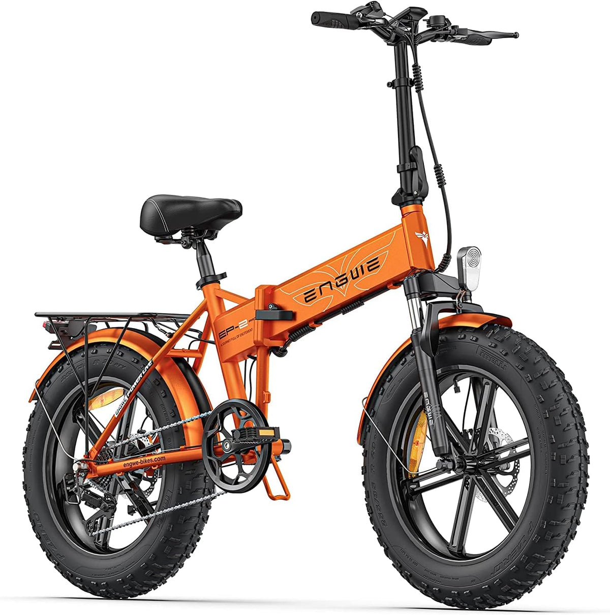 EP-2 Pro Foldable Electric Bike 20 × 4.0 Electric Fat Bike 7 Speeds with Removable 48V 13Ah Battery Range 120km Off-Road & MTB & Beach & Snow -