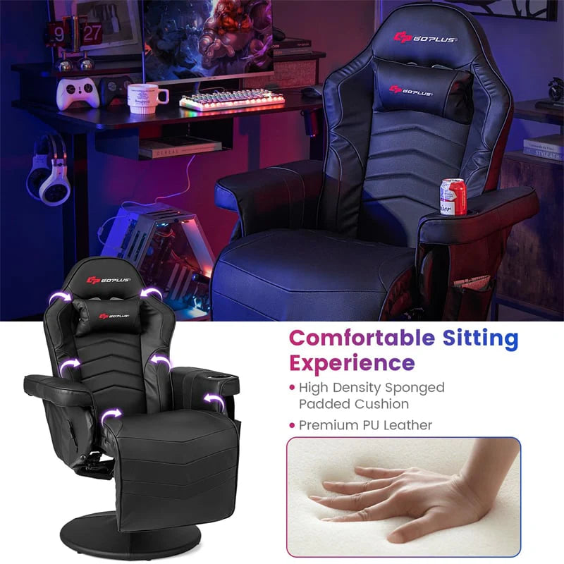 Ergonomic Gaming Recliner Chair with Massage, Retractable Footrest & Cup Holder - Product image 9