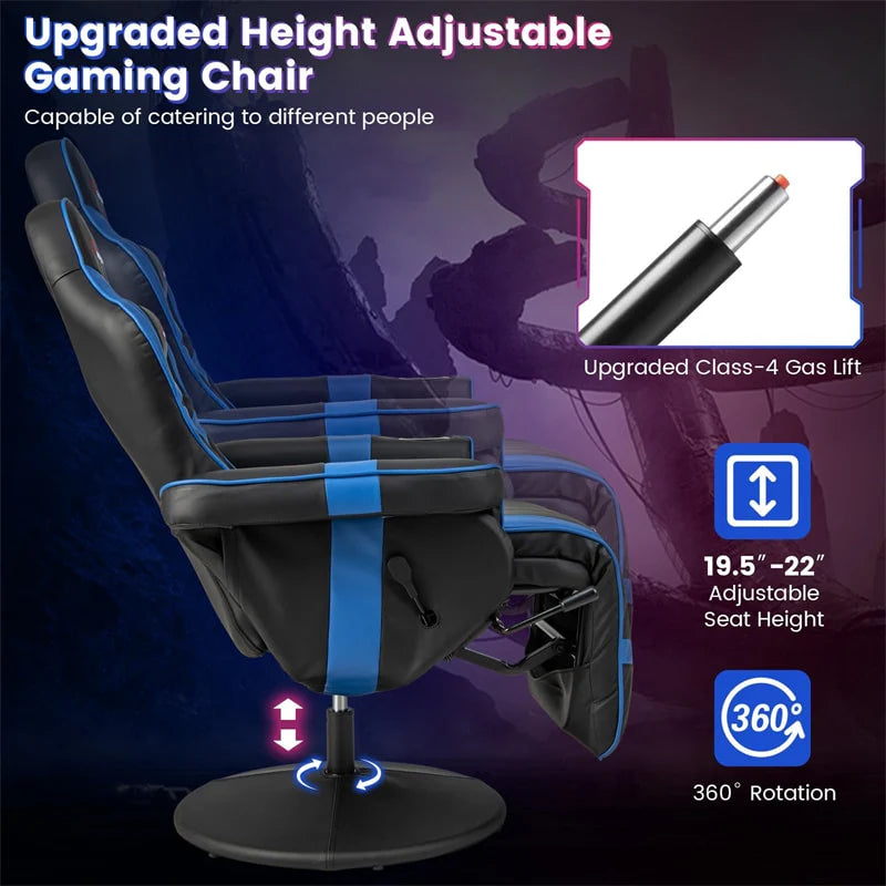 Ergonomic Gaming Recliner Chair with Massage, Retractable Footrest & Cup Holder - Product image 23
