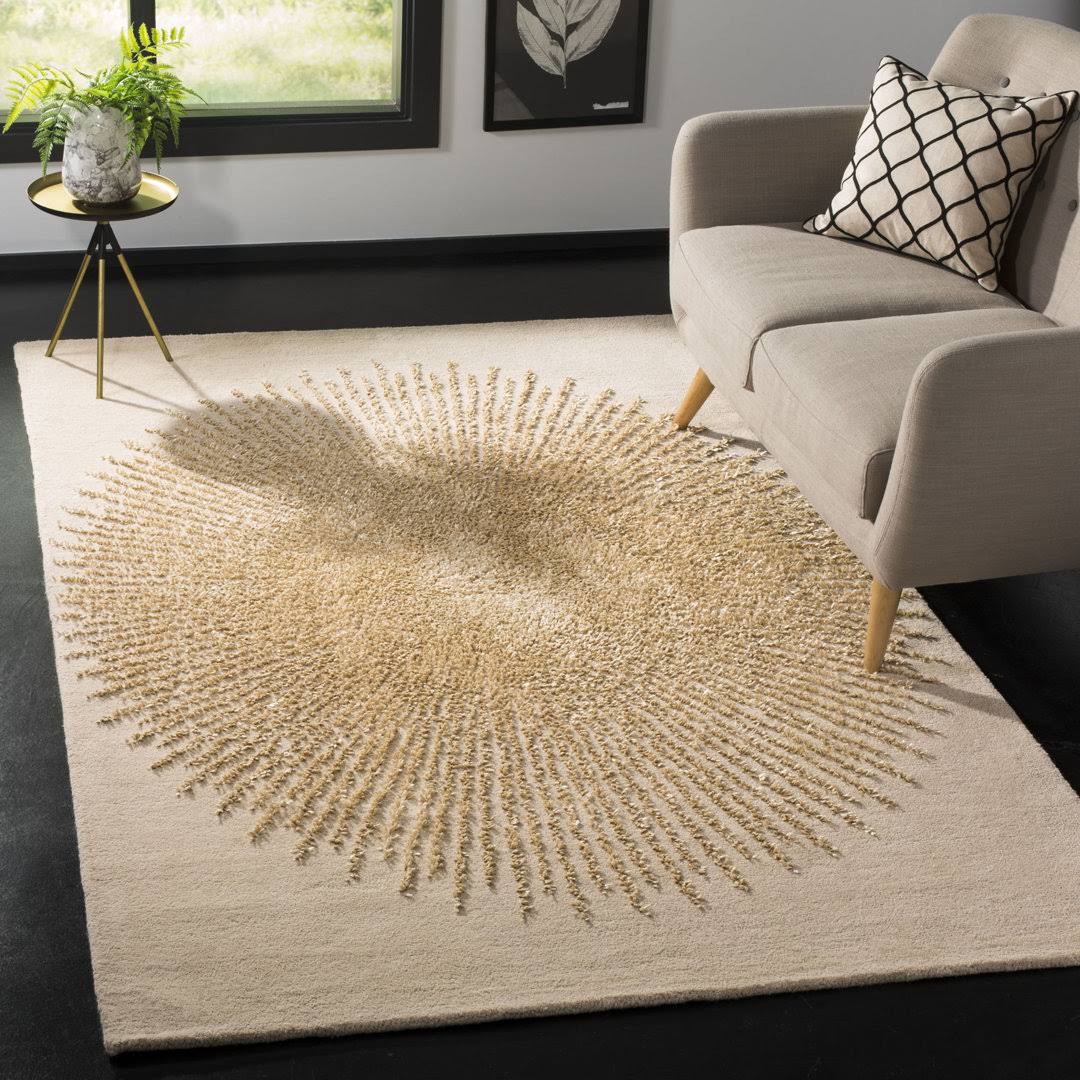 Mercer41 Tess Hand-Tufted Wool Beige/Gold Area Rug - Product image 1