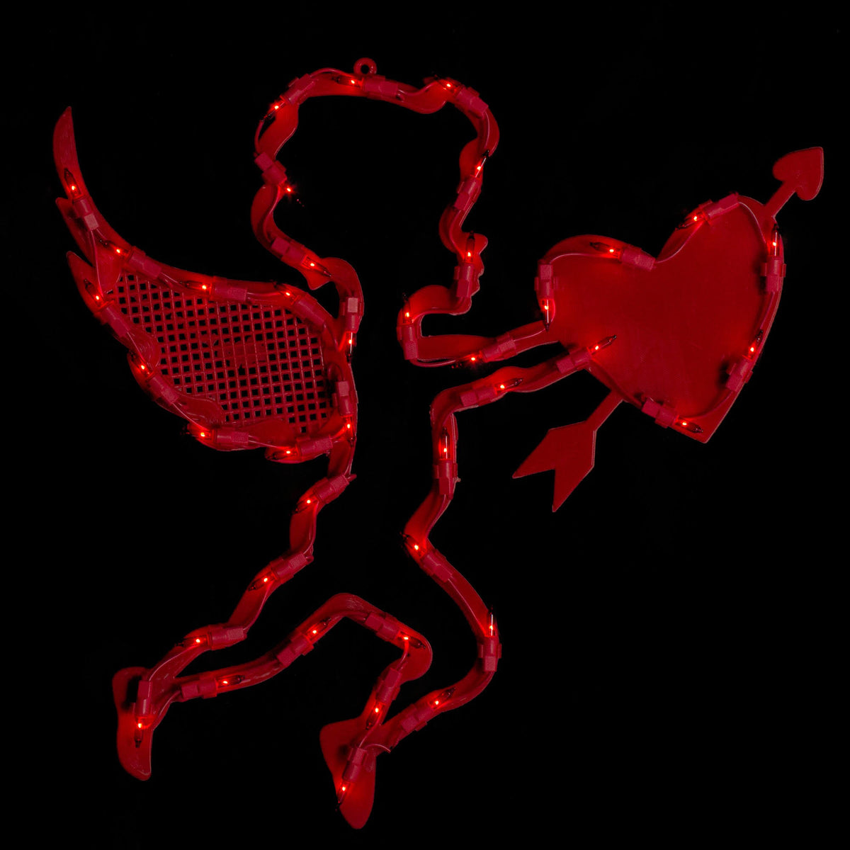 Northlight 17" Lighted Cupid with Heart Valentine's Day Window Silhouette Decoration - Red - Product image 1