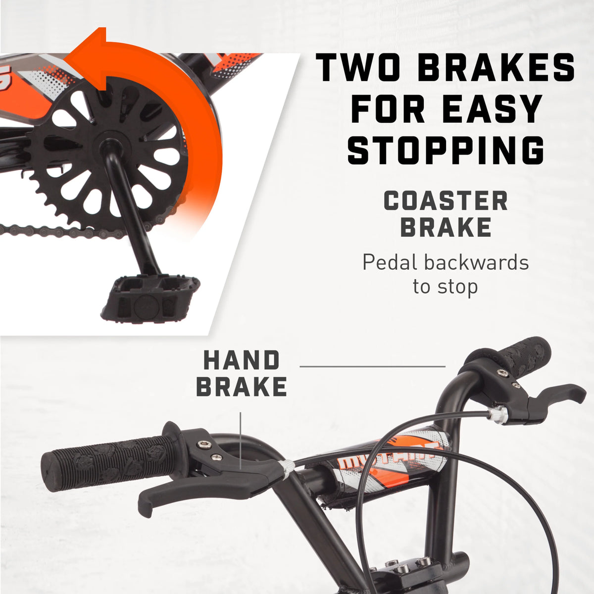 16" Mutant Kid'S BMX Bike, Ages 3 - 5, Black & Orange