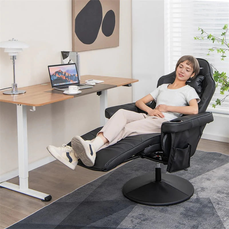 Ergonomic Gaming Recliner Chair with Massage, Retractable Footrest & Cup Holder - Product image 2