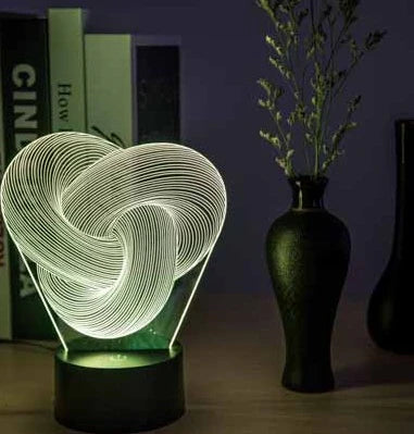 Twist Abstract LED 3D Night Light Touch Colorful Acrylic 3D Table Lamp Decoration Lighting Baby Sleeping - Product image 7